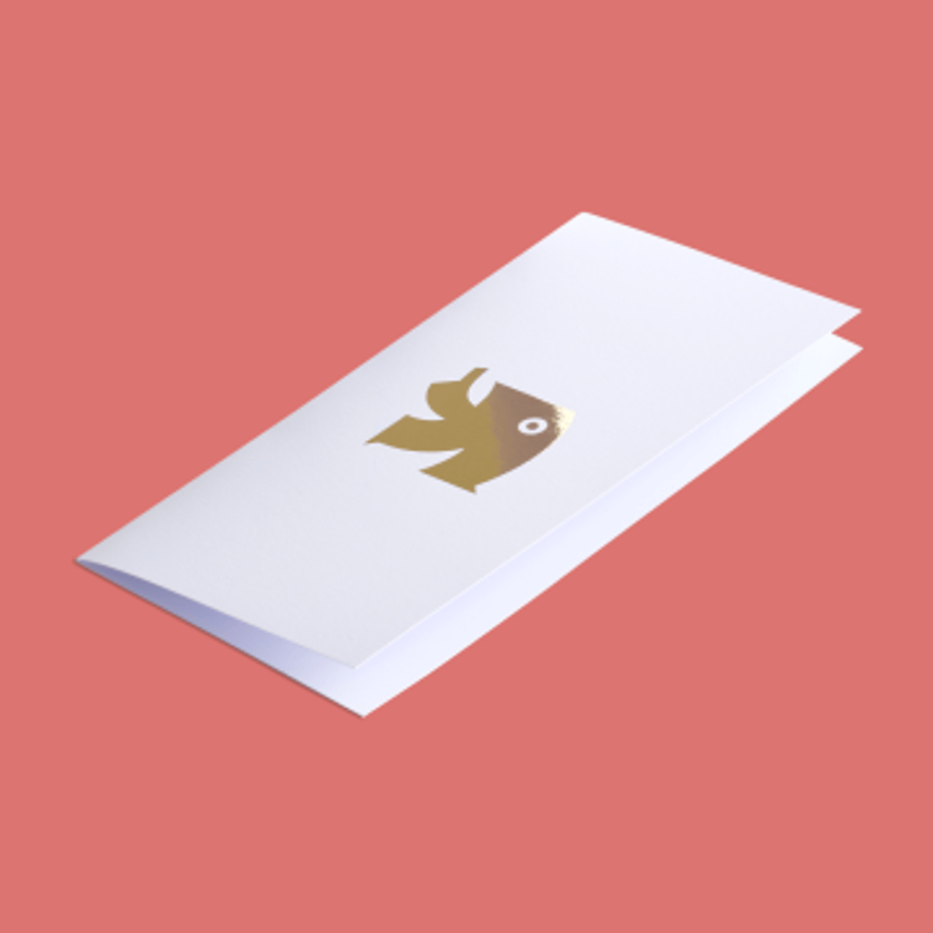 Falzflyer mit Folienprägung