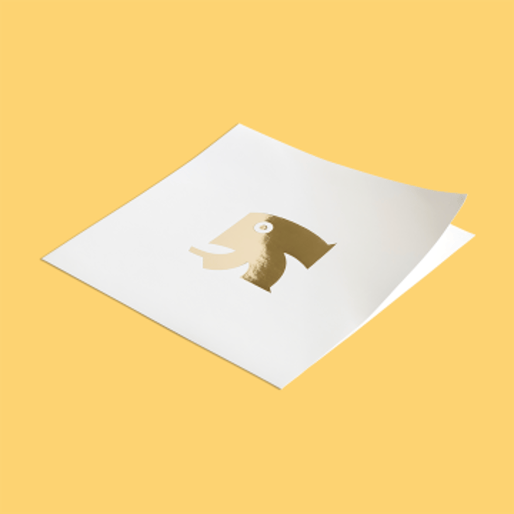 Sticker mit Folienprägung