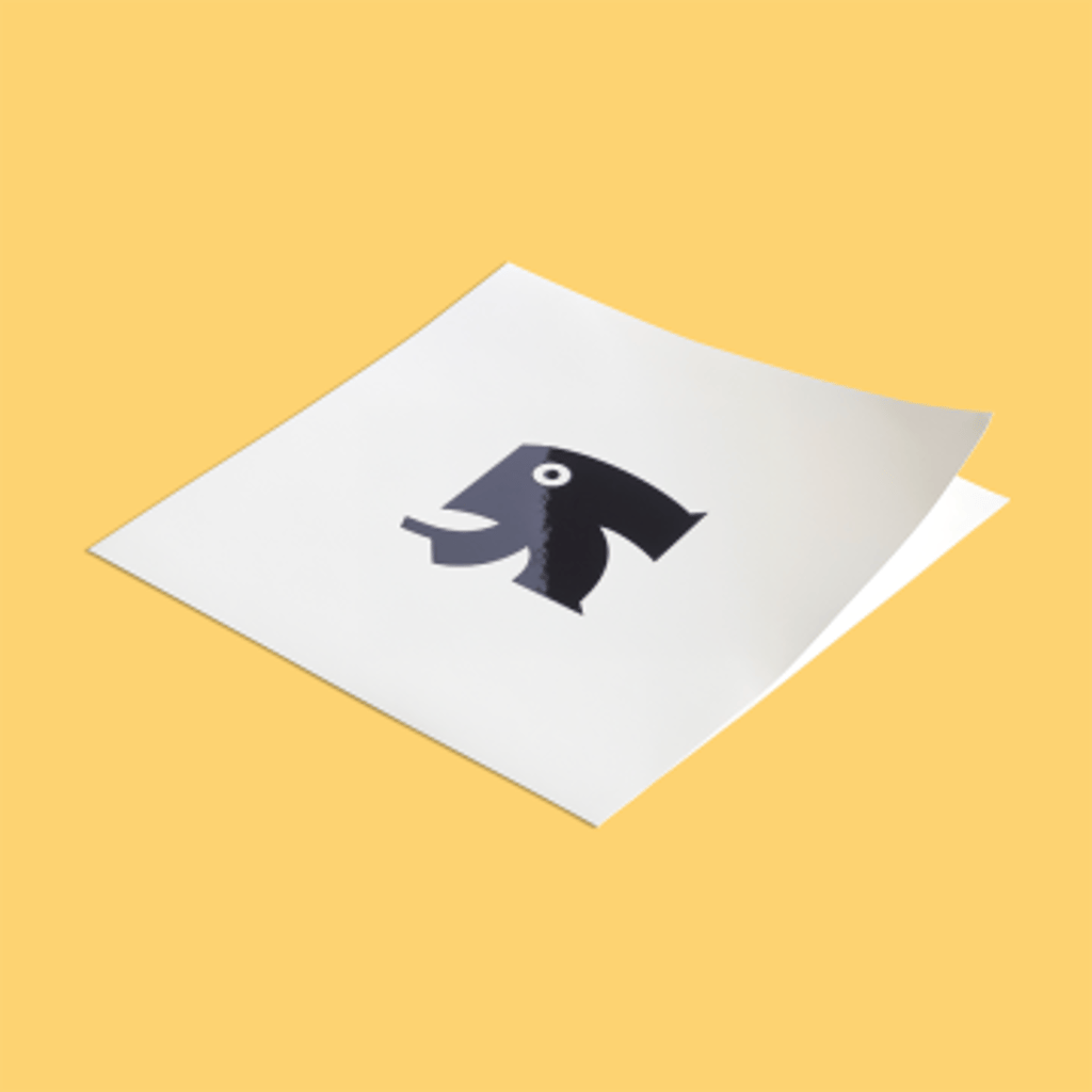 Sticker mit UV-Spotlack