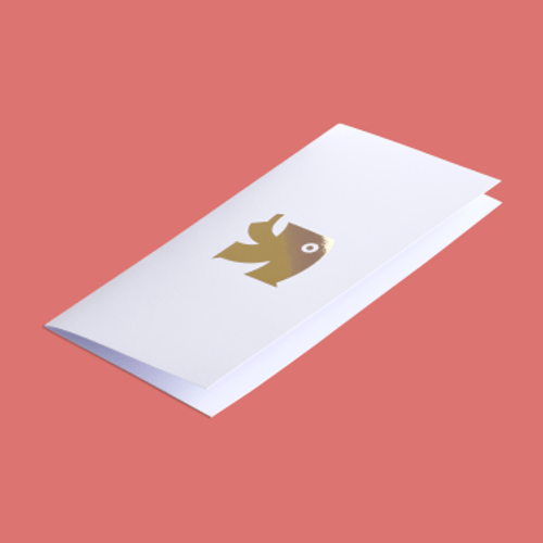 Falzflyer mit Folienprägung