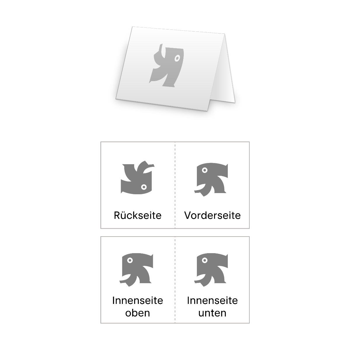 Karte mit Rillung an der langen Seite rotieren Schritt 4