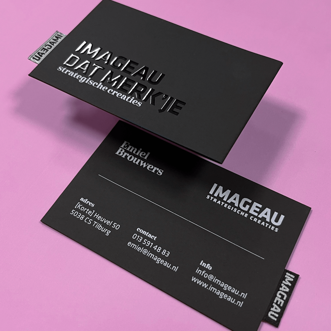 Visitenkarte schwarze Folienprägung