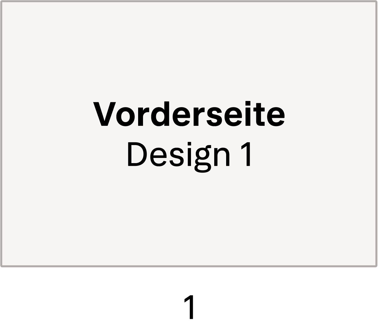 Seite 1: Vorderseite Design 1
