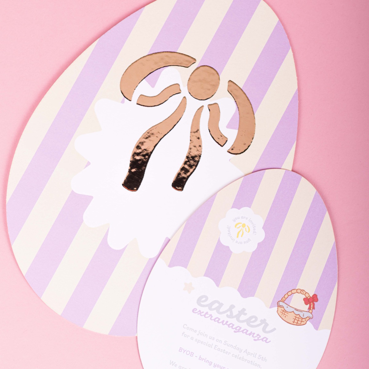 Osterei-Karte mit Folienprägung