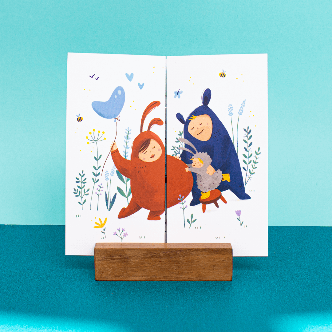 Geburtskarte mit abweichender Rilllinie