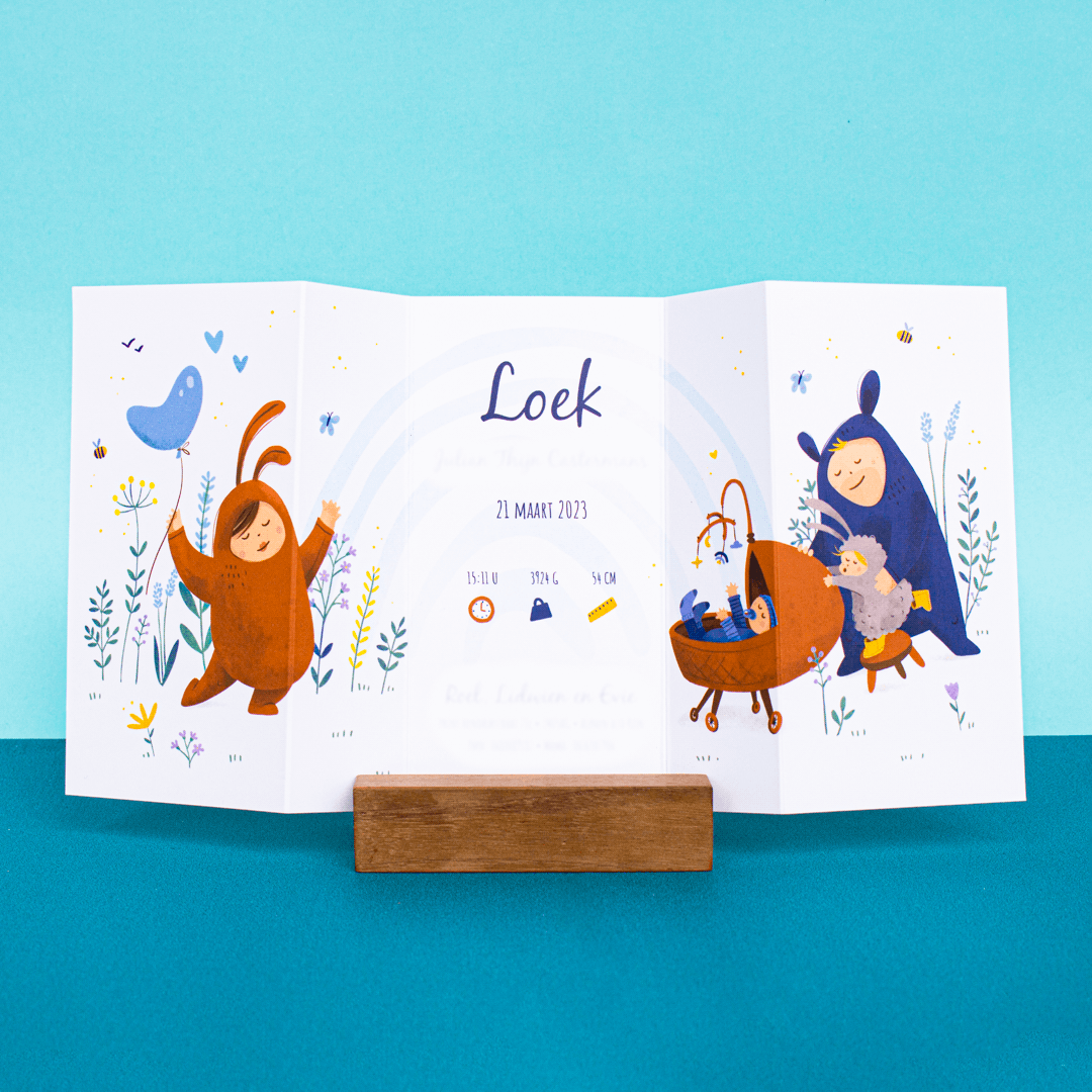 Karte mit abweichender Rilllinie