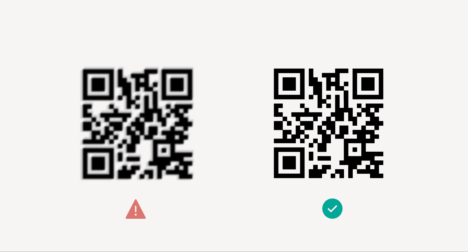 gute Auflösung für QR-Code