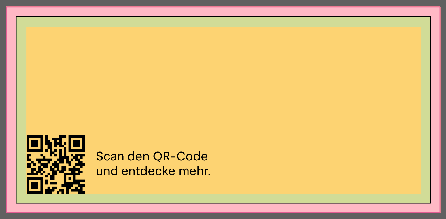 QR-Code gut im Design platziert