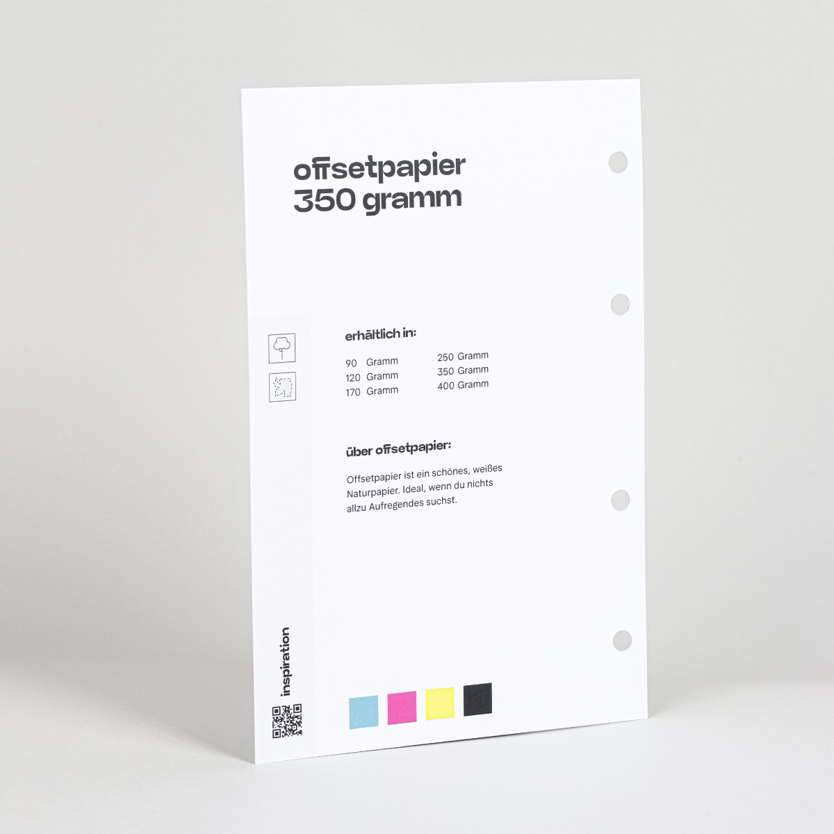 Offsetpapier Rückseite