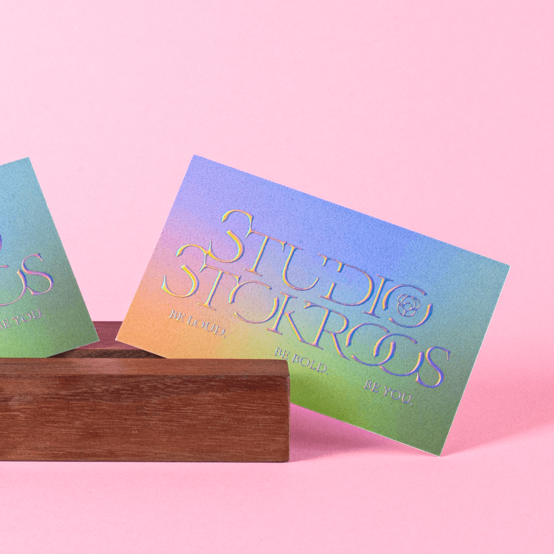 Holografische Folienprägung Visitenkarten