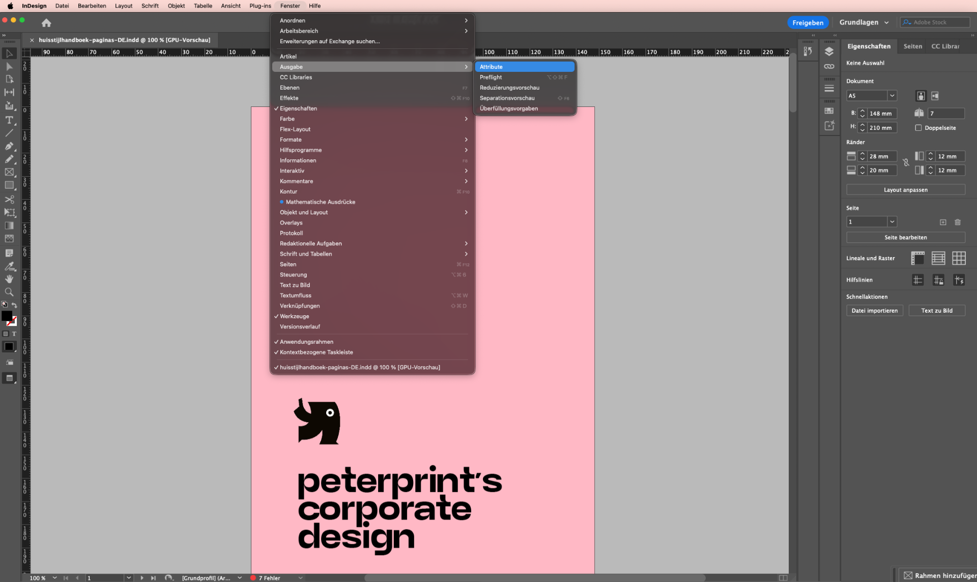 Überdrucken InDesign