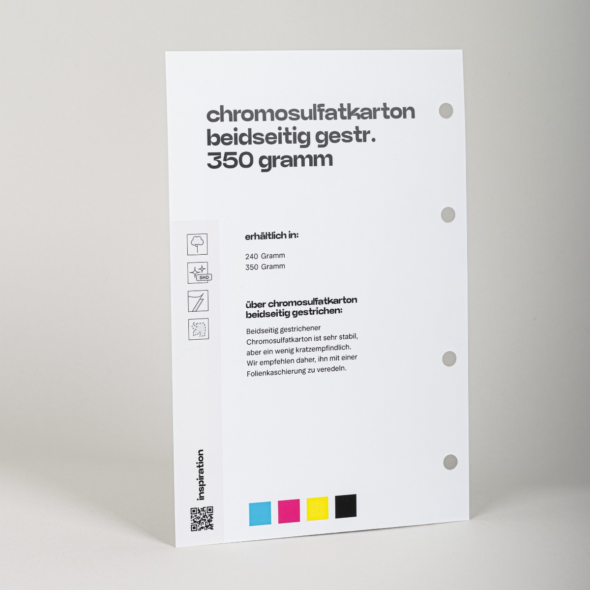 Papiersorte Chromosulfatkarton beidseitig gestrichen