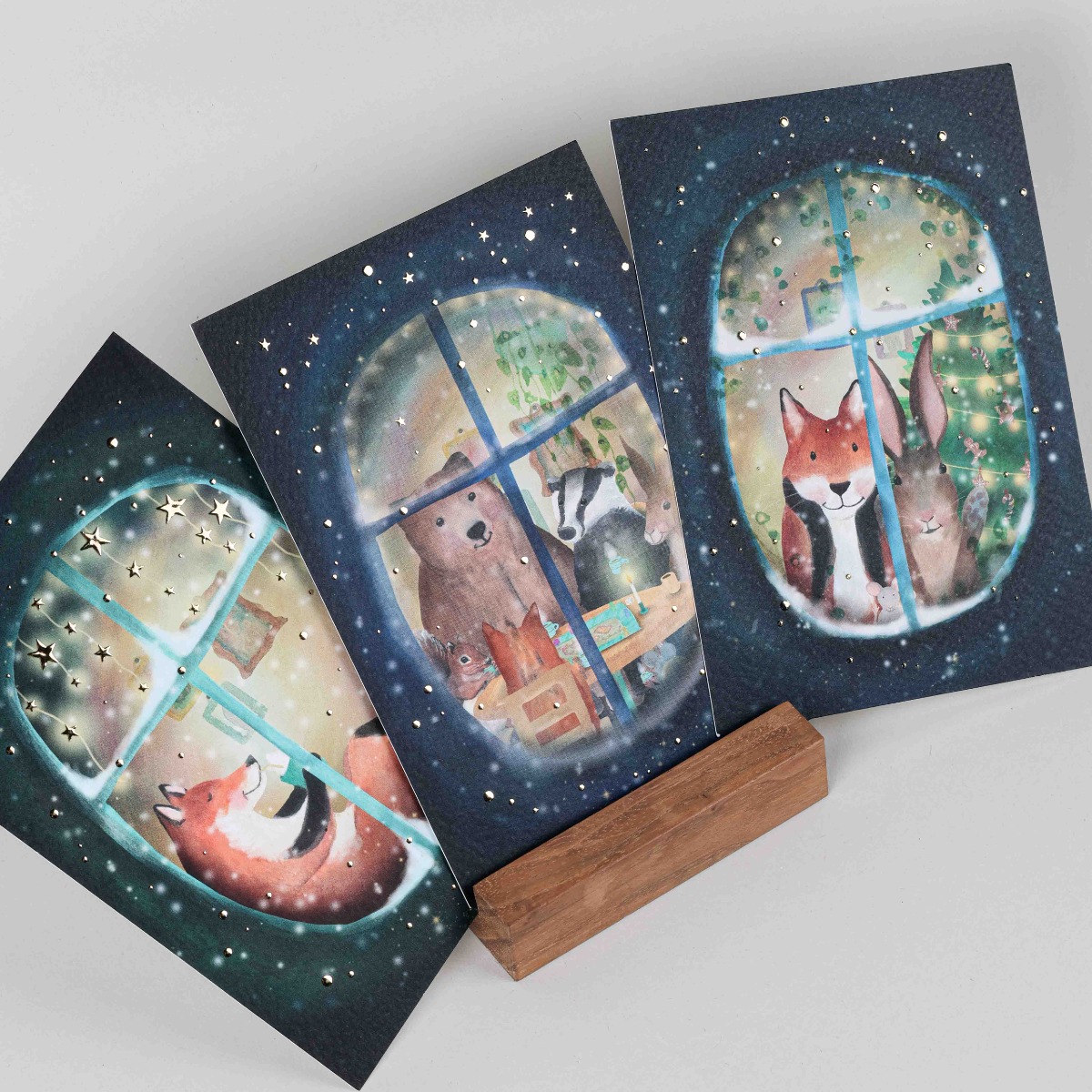 Weihnachtskarten mit Tieren