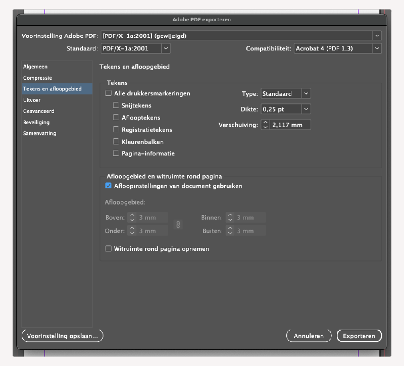 PDF exportieren in Adobe InDesign