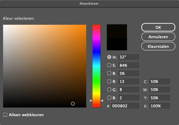 Aufbau tief schwarze Farbe