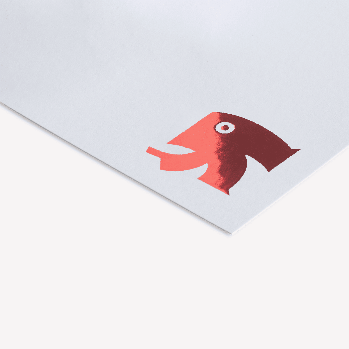 Folienprägung Rot Detail