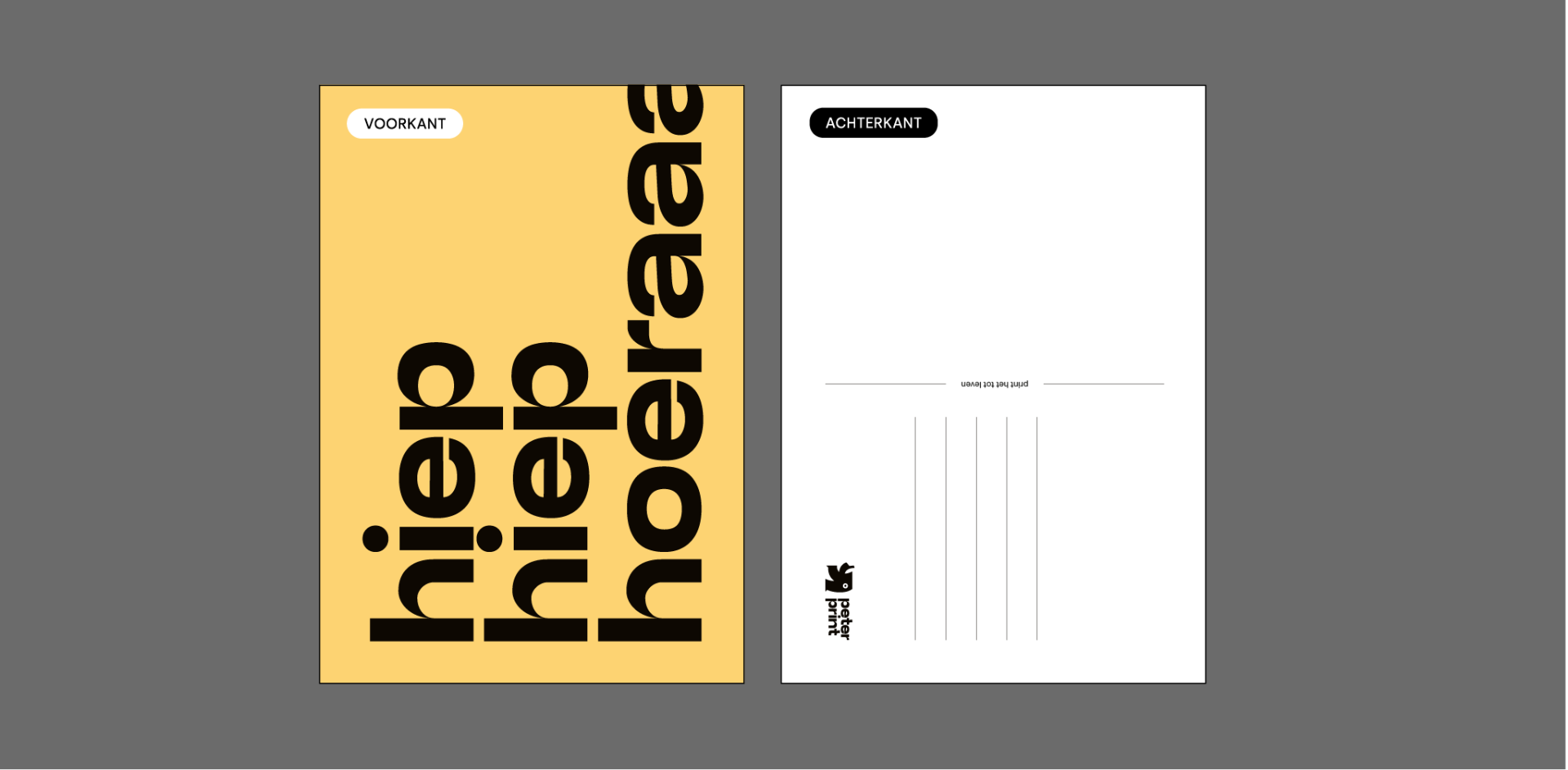 Liegende Karte im Stehen anliefern