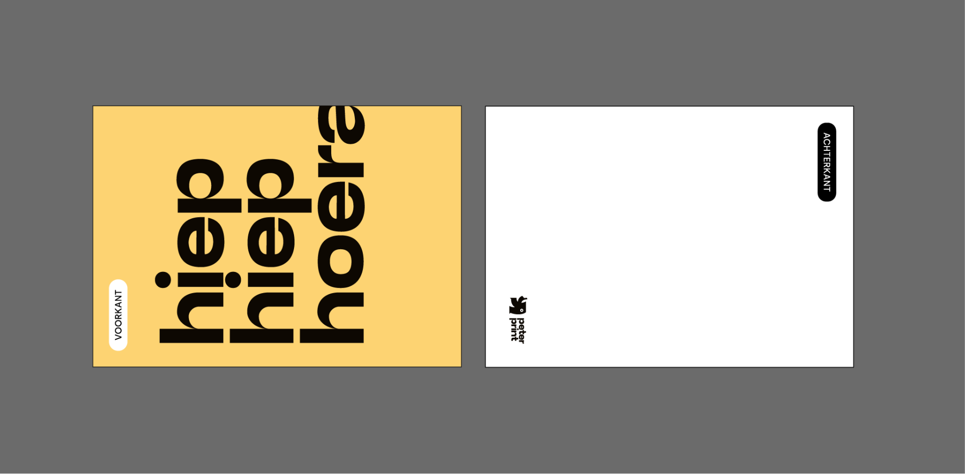 Stehende Karte liegend anliefern