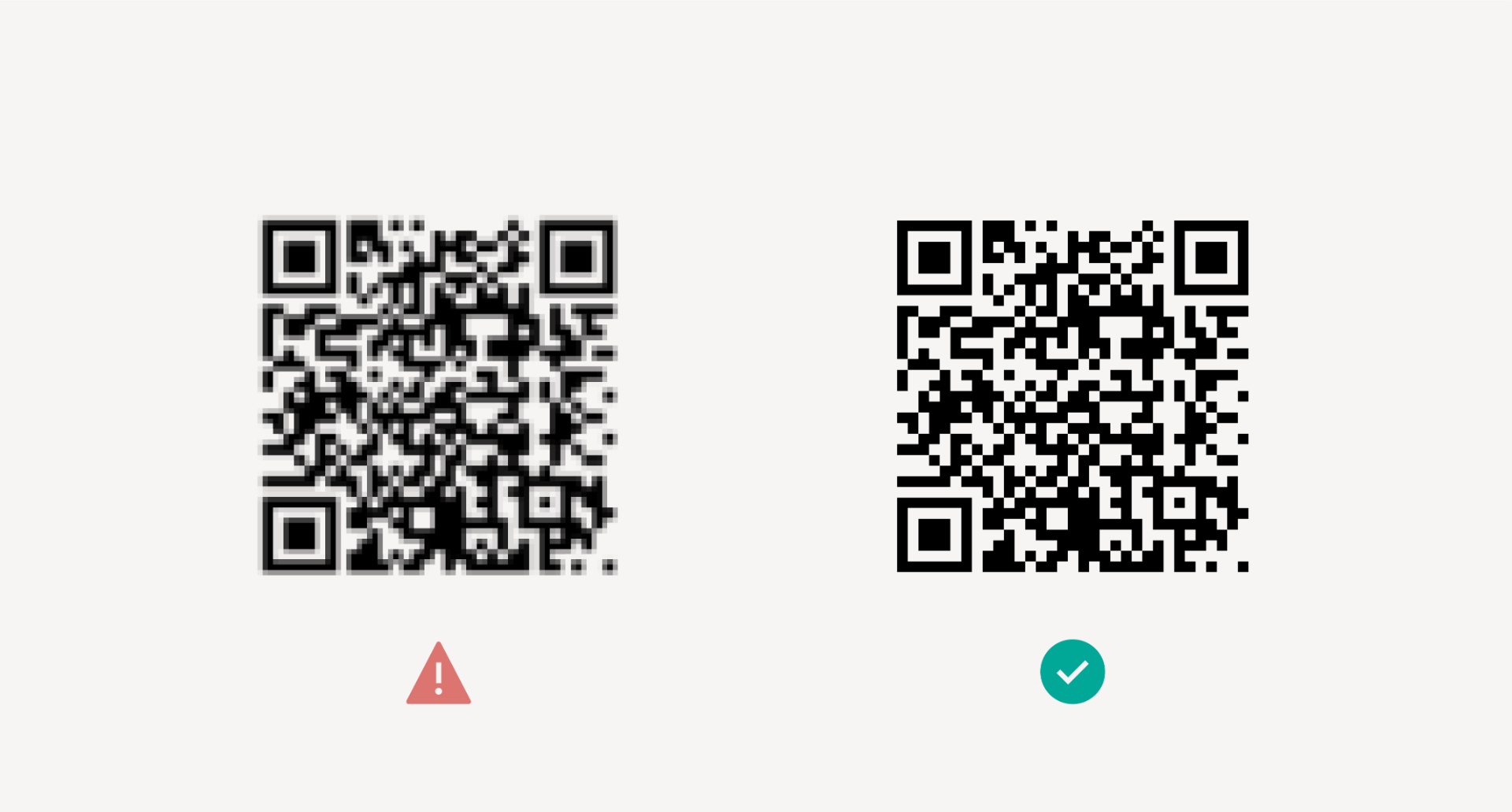 gute Auflösung für QR-Code